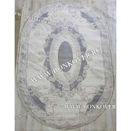 Ковер Турция Для Гостиной Дизайн 93 Серый Овал