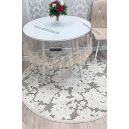 Белый Круглый Ковер Для Гостиной Дизайн 30539